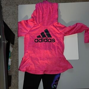 Adidas Pink Hoodie and Leggings Set